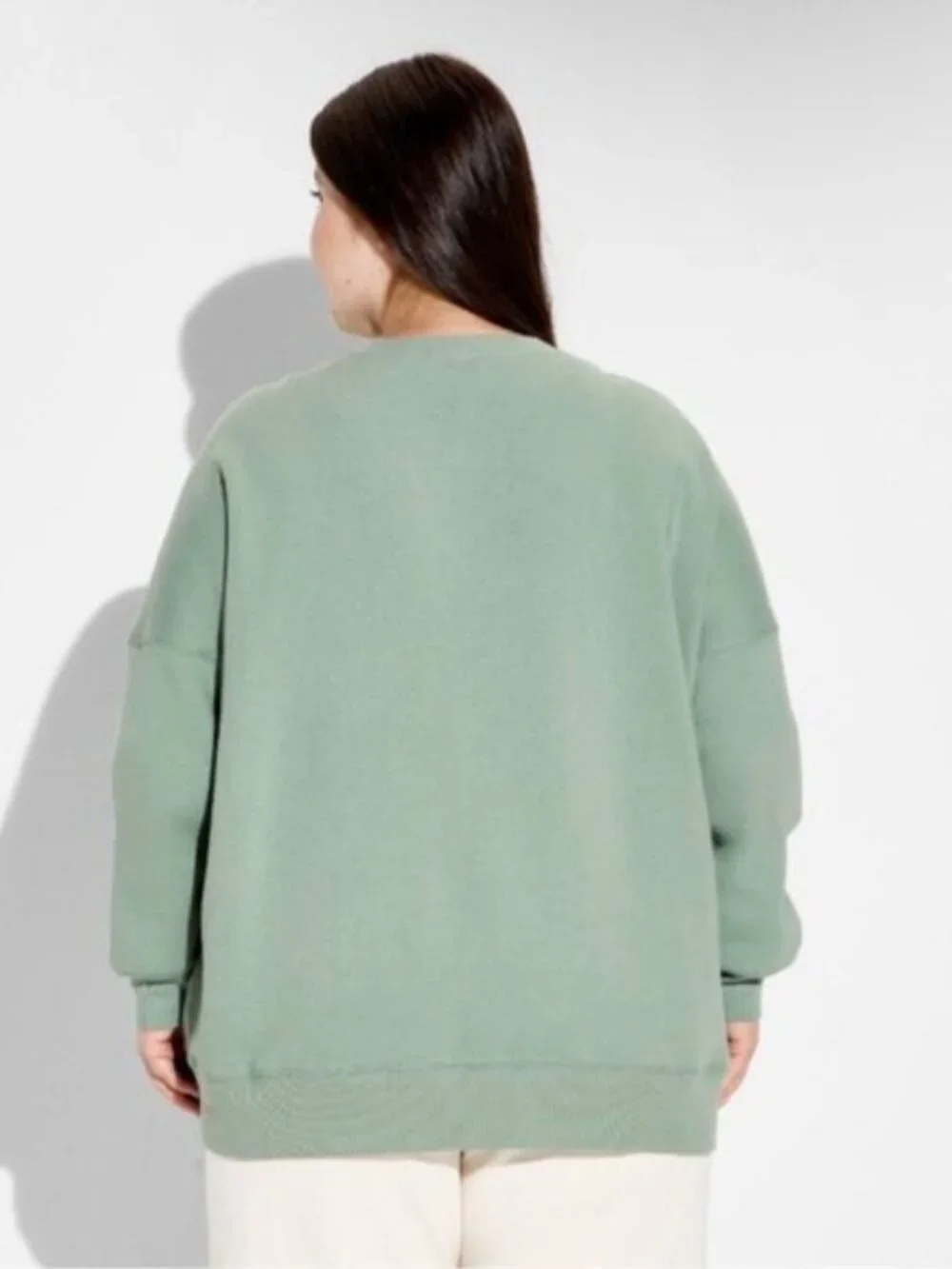 Women's Oversized Pullover Sweatshirt - Wild Fable™ Sage Green Mountain - Picture 2 of 4